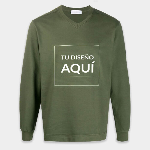 Polo con Cuello V, Manga Larga